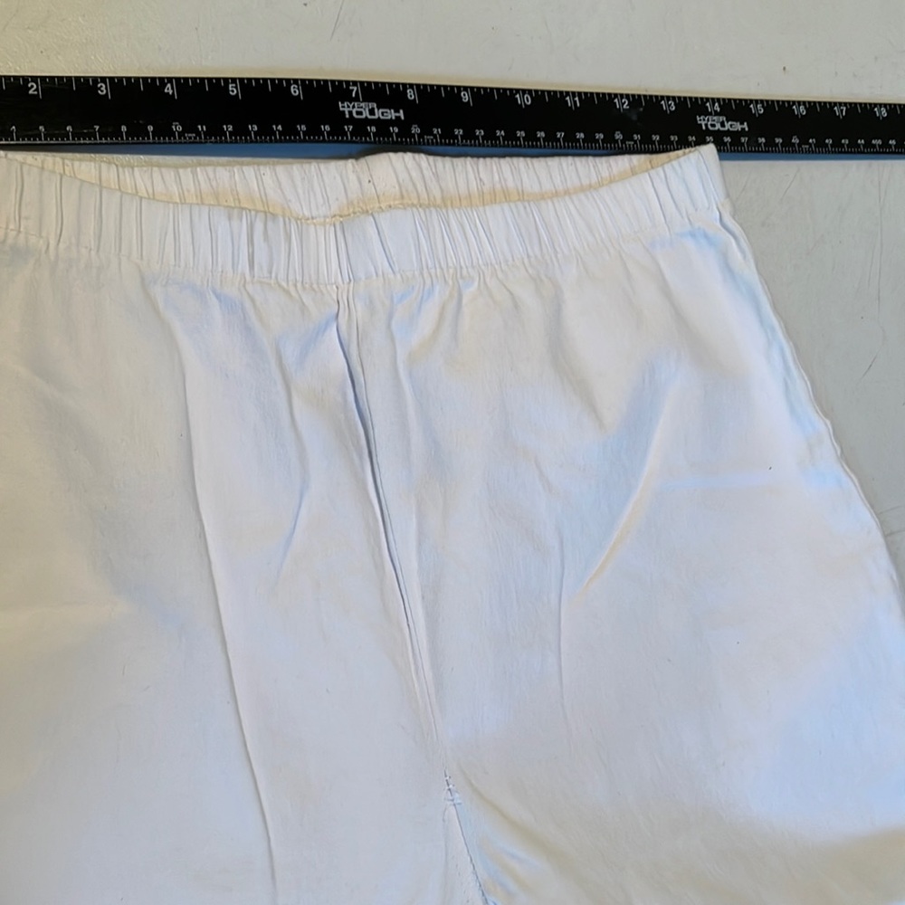 Route 66 size large white cropped stretch flat front elastic waist denim legging - Picture 3 of 12